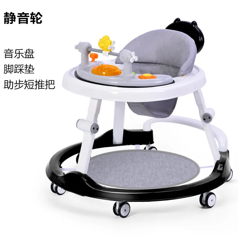 Baby Walker Anti-o-legs Multi-functional Anti-drop Anti-rollover Girl Baby Boy Walking Can Sit on Trolley U-shaped