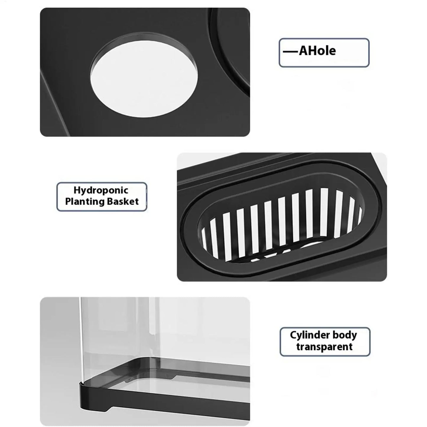 Small Aquarium Kit LED Fish Tank Kit With Decoration Accessories Dust-proof Underwater Landscape Decoration for Desktop Living