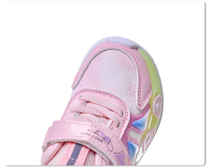 Tenis Children Led Shoe Girls Lighted Sneakers Glowing Shoe for Kids Soft Soled Breathable Casual Toddler Ctue Kuromi Baby Shoes