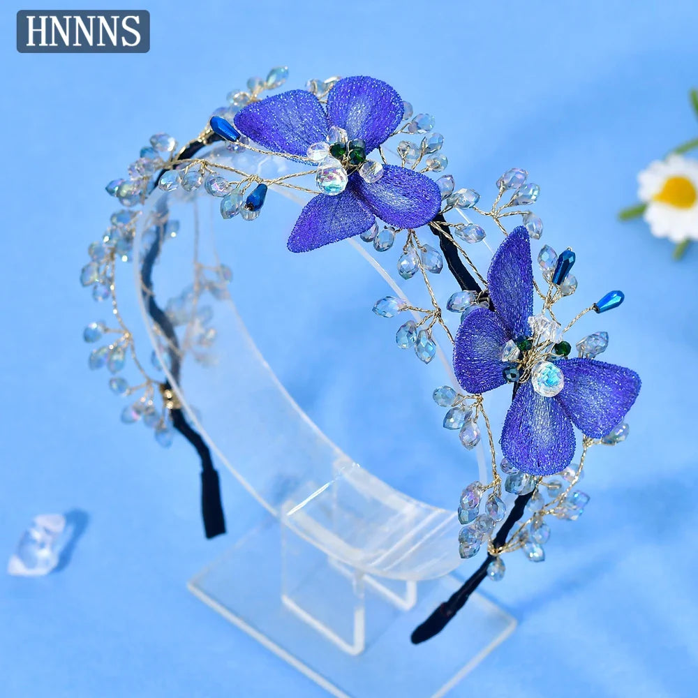 TOPQUEEN Elegant Fairy-Tale Inspired Wedding Hair Accessories Bridal Butterfly Headband Bohemian Women Party Headpiece