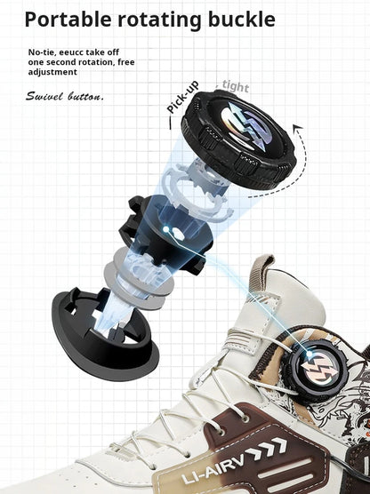 Men's Casual Outdoor Boots Fall Breathable Trendy Versatile Leisure Knob Board Shoes Anti-slip Riding Fashion Sneakers