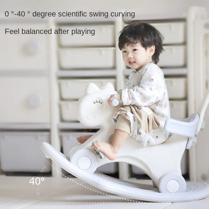 LazyChild Three-in-one Rocking Horse Baby Trojan Horse Toy Children's Rocking Horse Baby Household Multi-function Rocking Horse