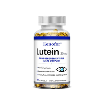Lutein Capsules - with Zeaxanthin and Vitamin E - Powerful Antioxidant, Eye Health, Improve Vision Health - 120 Capsules
