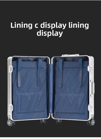 Magnesium Aluminum Alloy Luggage Set, 20" Carry-On & 28" Travel Suitcase with TSA Lock, Lightweight Durable