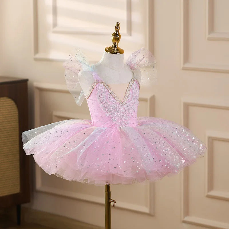 Summer Party Girls Dresses Kids Clothes Vestidos Princess Outfit Girl Dress Tutu Stage Ballet Leotards Dance Costumes Ballerine