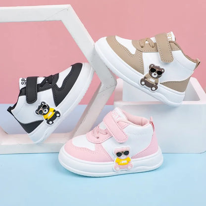 New Baby Girls Sneakers Board Shoes Cartoon Prints Soft Bottom Non-slip Children Casual Walking Shoes Boy Kids Children Shoes