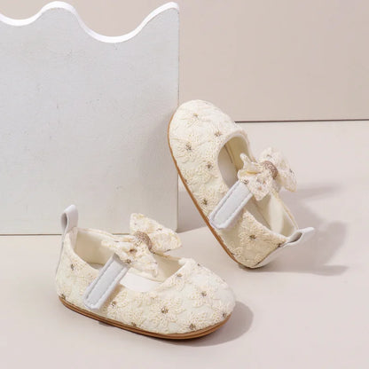 Baby Girl Shoes Cute Sweet Mary Janes Flats Infant First Walkers Spring Autumn Toddler Little Girls Wedding Party Princess Shoes