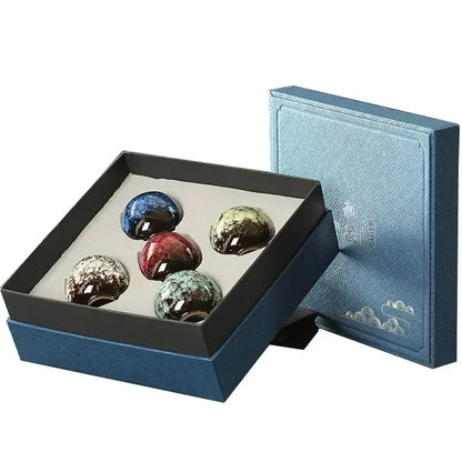 5PCS Ceramic Cups Set Coffee Ceramic Cup Pottery Cups Pottery Tea Cup Drinking Water Teacup With Gift Box Wholesale