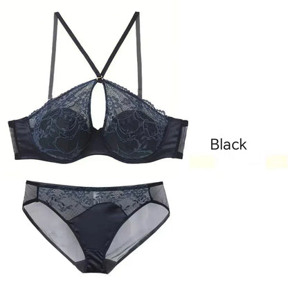 New Sexy Lingerie For Women Thin Large Chest To Show Small Chest Spicy Girl Bra Set Push Up Anti-sagging Bra