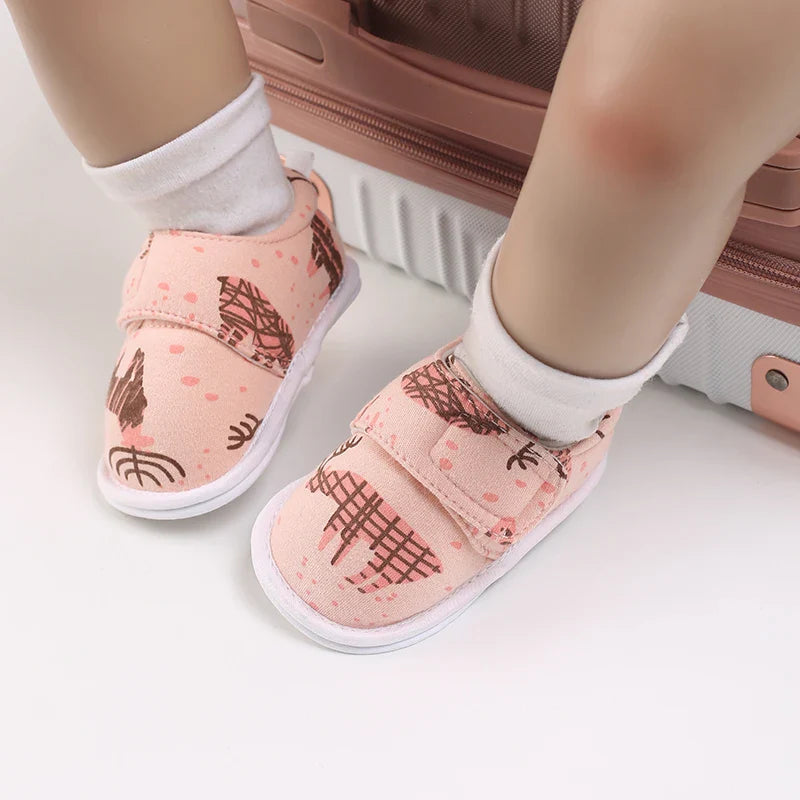 Spring and Autumn Women's Baby Casual Sports Shoes Soft Sole Anti slip Indoor and Outdoor Walking Shoes First Step Walking Shoes