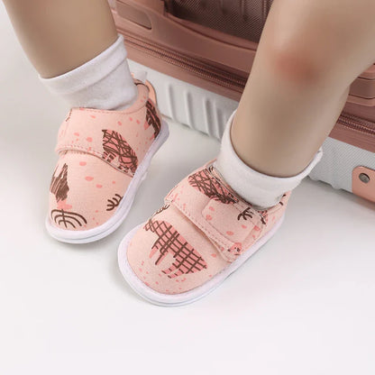 Spring and Autumn Women's Baby Casual Sports Shoes Soft Sole Anti slip Indoor and Outdoor Walking Shoes First Step Walking Shoes