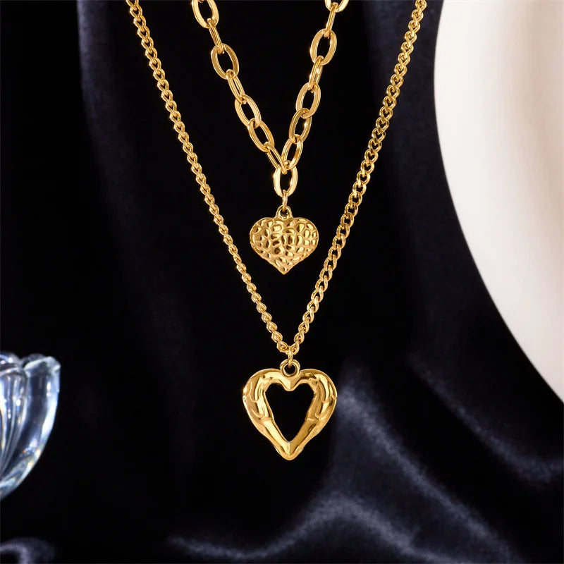 Accessories for Women Love Heart Buckle Necklace for Women Temperament Clavicle Chain Wedding Party Jewelry Gifts Collar
