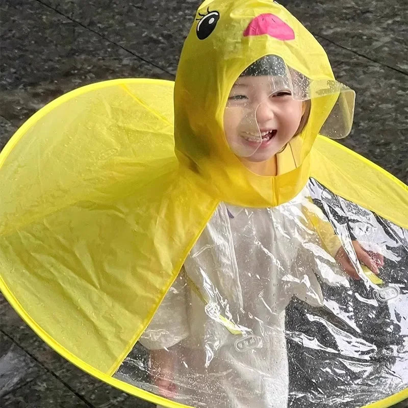 Children Portable Rain Umbrella Hat Foldable Outdoor Fishing Sunshade Waterproof Camping Headwear Kids Rain Hat Umbrella