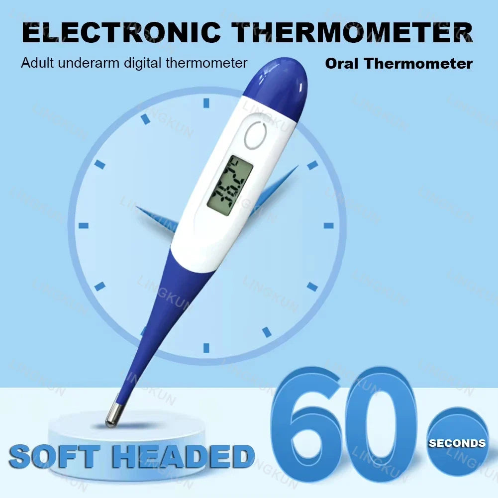 Household Adults Children Thermometers for Fever Thermometer Electronic Soft Head Digital Oral Armpit Temperature Measurement