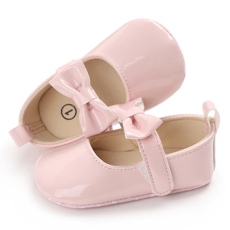 Fashionable Baby Girl Shoes Cute Classic Pink Theme Casual Flat Shoes Soft Sole Comfortable Lightweight Walking Shoes