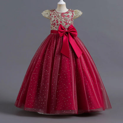 Stunning Little/Big Girls Lace Flower Girl Wedding Bridesmaid Birthday Party Holiday Pageant Easter Prom Fancy Dress