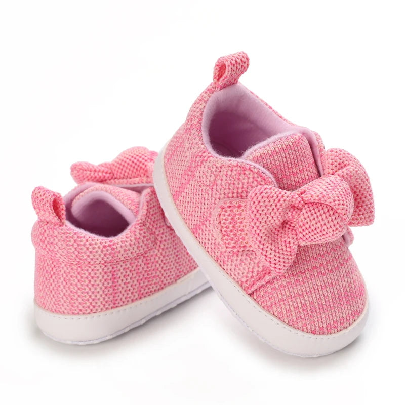 Fashionable Baby Girl Shoes Cute Classic Pink Theme Casual Flat Shoes Soft Sole Comfortable Lightweight Walking Shoes