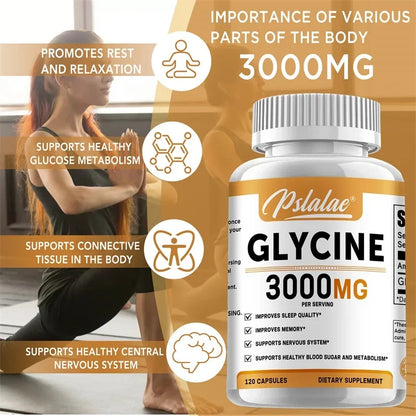 Glycine Supplement - Improve Sleep Quality and Suppress Appetite, Promote Deep Sleep