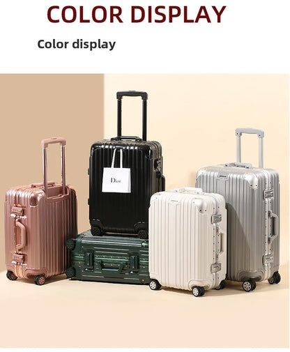 Magnesium Aluminum Alloy Luggage Set, 20" Carry-On & 28" Travel Suitcase with TSA Lock, Lightweight Durable