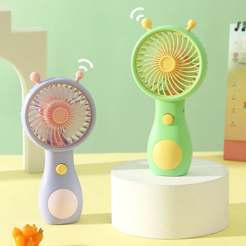 Portable Handheld Fans USB Charging Cartoon Desktop Mini Fan Fisherman Student Summer Outdoor Climbing Fishing Tools Fans