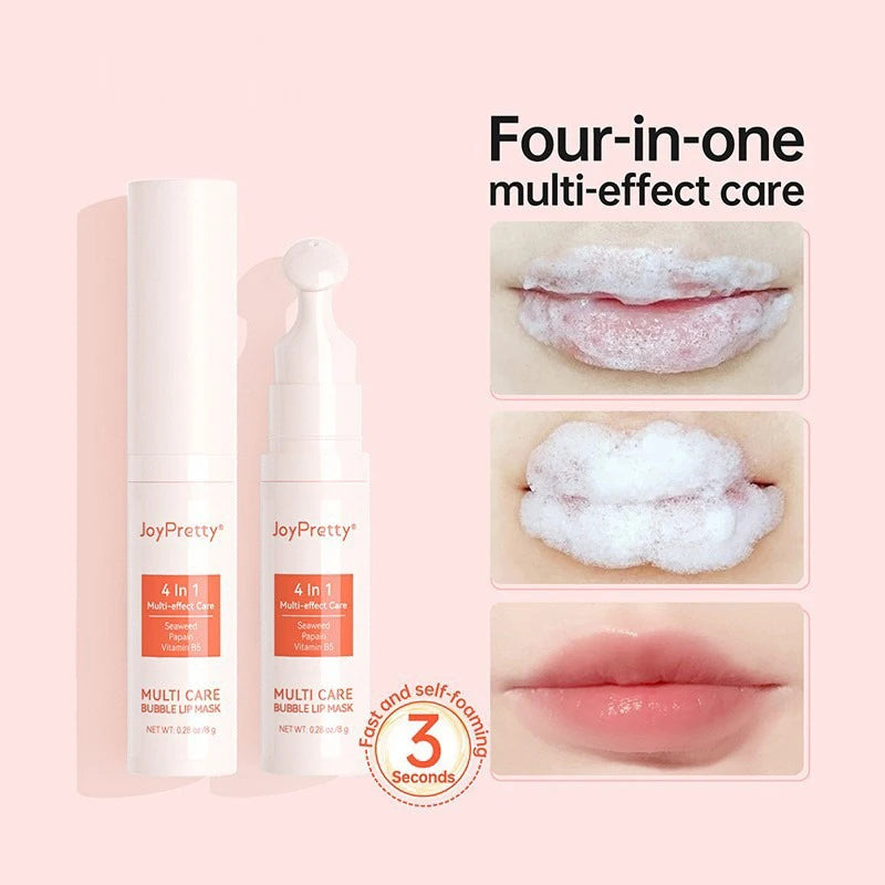 Exfoliating Bubble Lip Balm for Dark Lips Pink Lip Lightening Scrub Moisturizing Lip Mask
