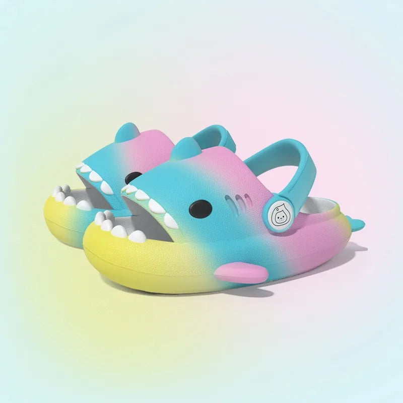 Gacimy Summer Cartoon Sandals For Children Fashion Shark Outdoor Boys And Girls Slippers Waterproof Non-slip Beach Baby Shoes (Available)