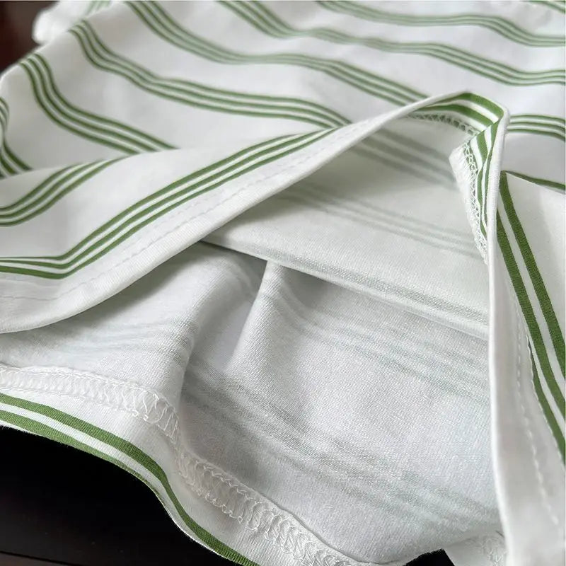 Summer Children Clothes Boys Girls Short-sleeved Striped T-shirt +Shorts 2Pcs Set Babies Fashion Round Neck Outfits Kids Suits
