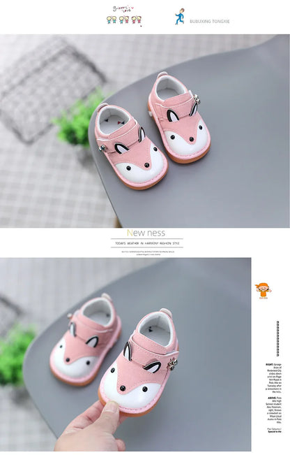 Kawaii Casual Shoe Childrens Shoes Squeaky Baby Shoes Soft Sole Infant Walking Shoes for Boys Girls 1 2 3 Years Old Breathable