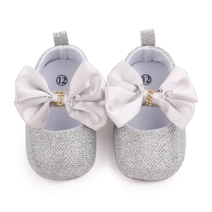 Spring Autumn Beautiful Baby Girl Princess Shoes Soft Soled Butterfly Bowknot Fashion Design Solid Newborn Prewalker Shoes