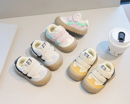 Baby Sneakers Warm Fur Inside Infant Shoes Autumn Winter Little Boys Girls Casual Shoes For Baby Pink, Yellow