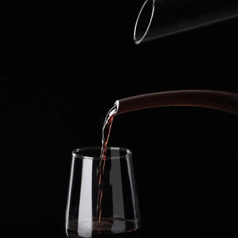 Luxury 1.2L U-shaped Wine Decanter Swan Design Crystal Glass Carafe Wine Aerator Transparent Wine Dispenser Party