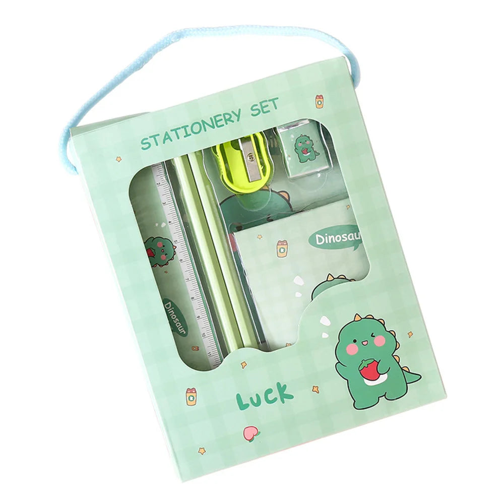5/6pcs Stationery Sets Boys Girls Kids Learning Gift Box Pencil Notebook Ruler Eraser Set School Students Teacher Reward Gift
