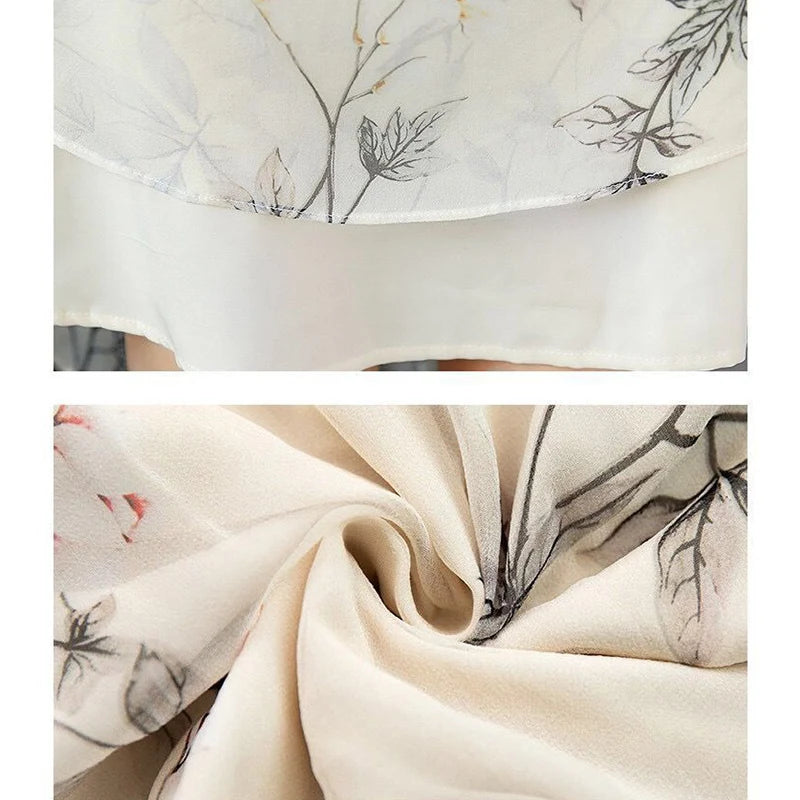Summer New Elegant Fashion Printing Tank Dress Ladies Sleeveless Holiday Casual Robe Women Drawstring Waist A-line Midi Vestidos