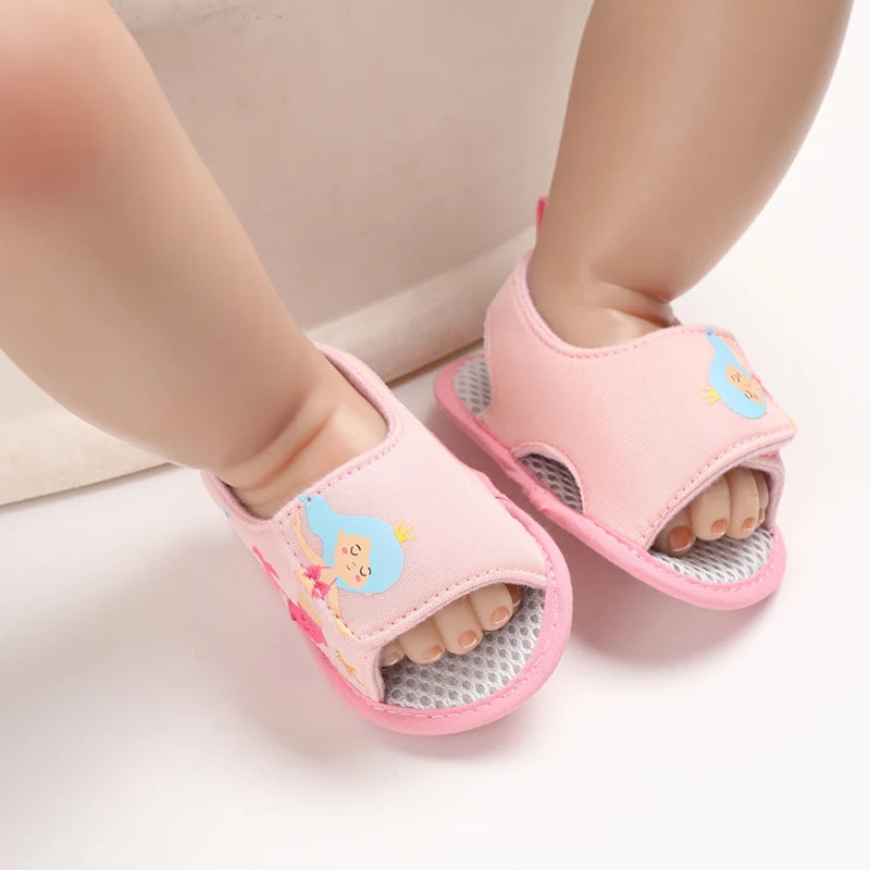 Fashionable Baby Girl Shoes Cute Classic Pink Theme Casual Flat Shoes Soft Sole Comfortable Lightweight Walking Shoes