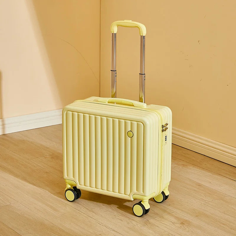 18 inches Travel Luggage Airline Cute Suitcase Password Box Silent Wheel Lightweight Chassis Mounted Universal