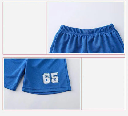 Boys Clothes Sets Summer Breathable Tracksuit Fashion Children's Sports Two Piece Set T-shirt + Shorts Suits
