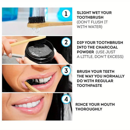 Bamboo Charcoal Teeth Whitening Powder - Natural Whitening and Deep Cleaning for Men and Women, Fresh Breath Daily Use Toothpaste, 1 Piece