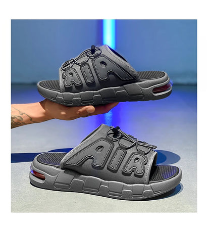 Fashion Luxury Men Slides Designer Platform Men's Cushion Slippers High quality Brand Slides For Man Beach Outdoor Sandals Men