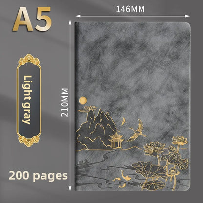Notebook Set Single Book and Set Selection, Skin Feel and Color Changing PU Material Cover A5 Work Notebook Gift Box Set