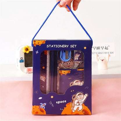 5/6pcs Stationery Sets Boys Girls Kids Learning Gift Box Pencil Notebook Ruler Eraser Set School Students Teacher Reward Gift