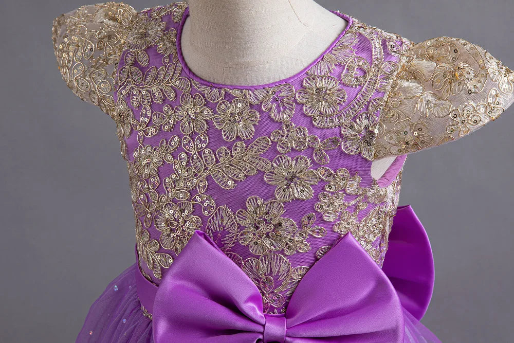 Stunning Little/Big Girls Lace Flower Girl Wedding Bridesmaid Birthday Party Holiday Pageant Easter Prom Fancy Dress