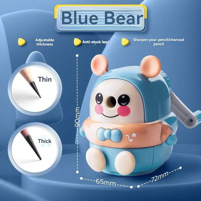 Elementary School Student Pencil Sharpener and Cranked Pencil Sharpener Rolling Pencil Sharpener Automatic Lead Feeding Durable
