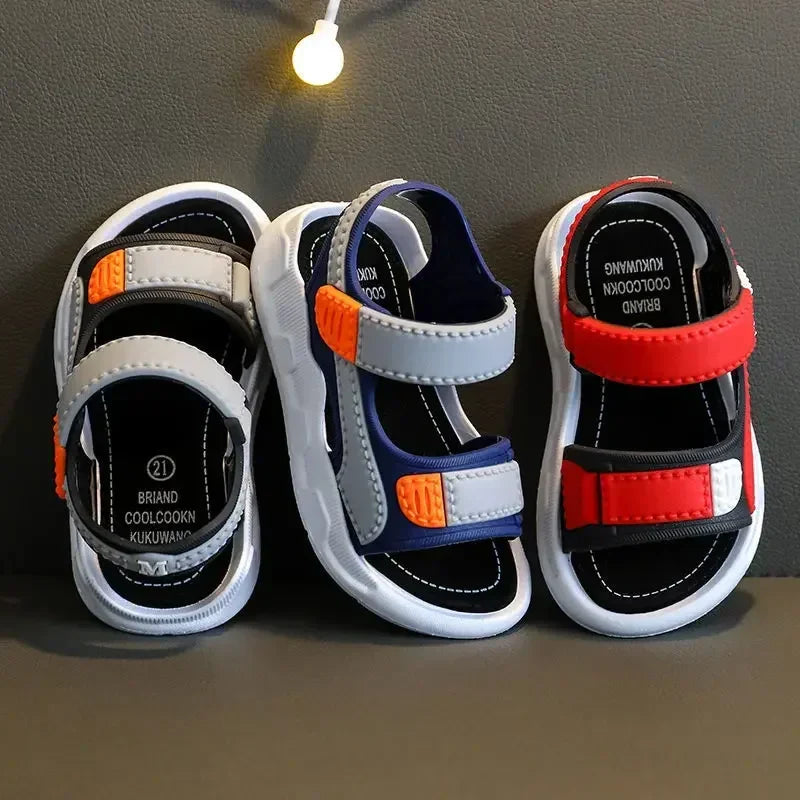 Summer Baby Sandals Solid Color Baby Boy Sandals Soft Sole Anti-slip Boys Girls Sandals Toddler Baby Shoes Beach