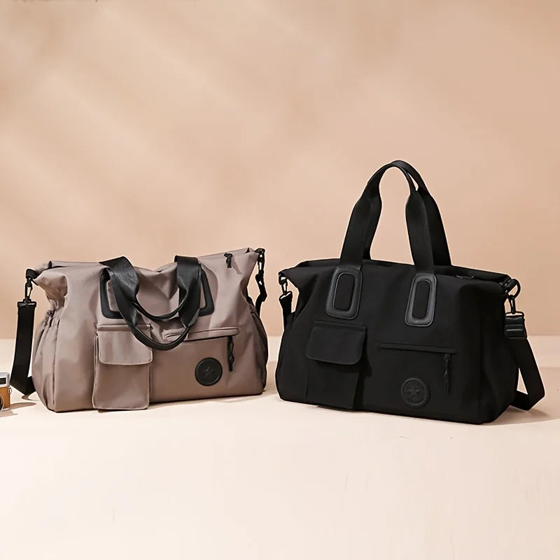 Large capacity travel handbag, lightweight luggage that can be carried around, shoulder strap fitness bag