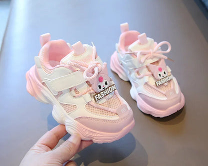 2026 Girls Kuromi Autumn New Board Shoes Sanrio Sports Dad Shoes Children Cartoon Kawaii Comfortable Breathable Casual Shoes