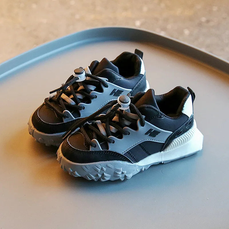 Children Sport Shoes Winter Autumn Baby Cotton Shoes Girls Fashion Color Matching Clunky Sneakers Boys Warm Soft Running Shoes