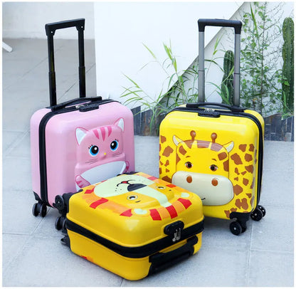 Children's Trolley Case Universal Wheel Cartoon Animal Portable Luggage Multi Function Boarding Case