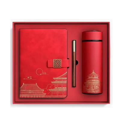 Guochao Cultural Creative Thermos Business Holiday Gift Set with Notebook Gift Box Souvenirs