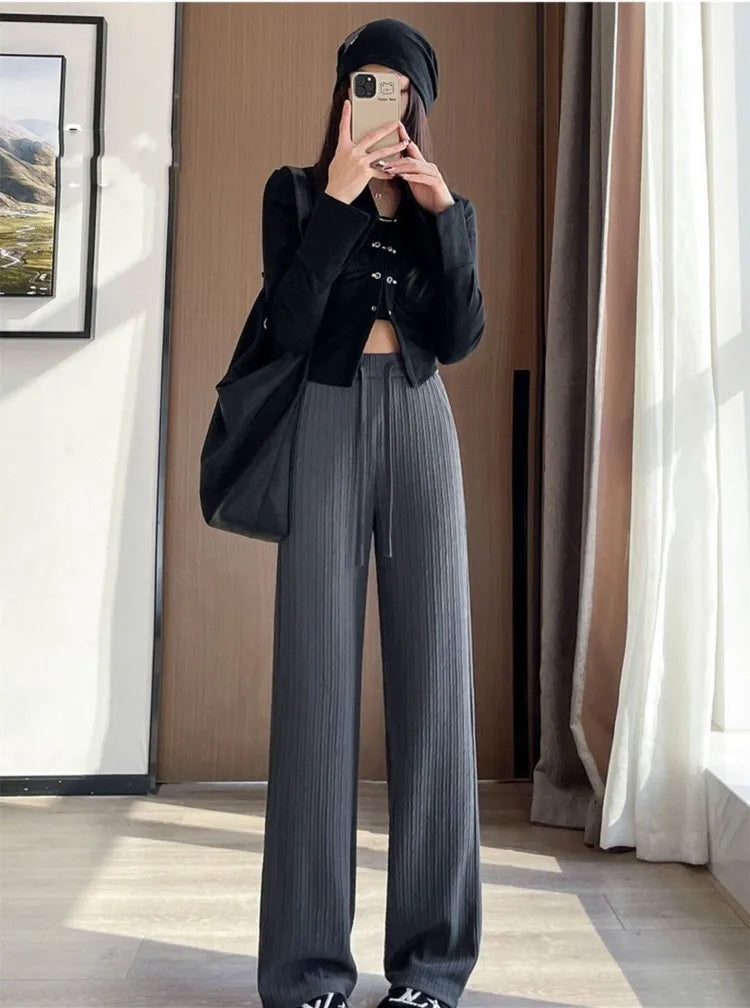 Women's Pencil Pants Jogger Sweatpants Thin Material Seven/Nine Points Length Boting Trousers for Spring Season (Available)