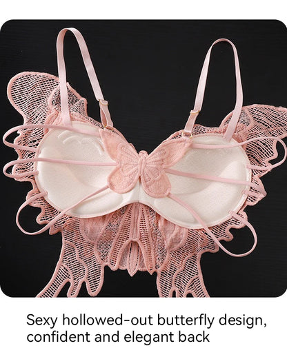 Sexy Butterfly Lace Bras For Women Backless All-in-one Bralette Woman Underwear Female Lingerie Flower Hollow-out Bra Brassiere